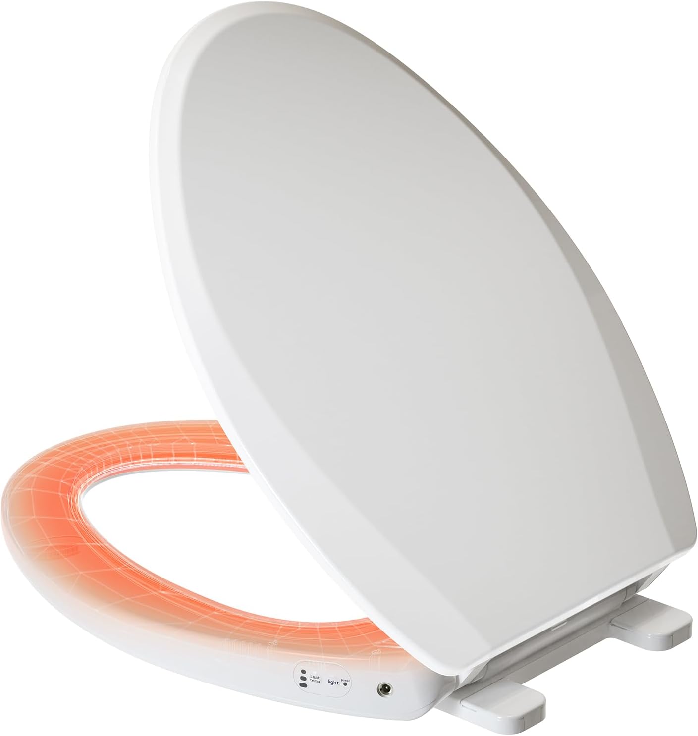 Elongated Heated Toilet Seat with Night Light