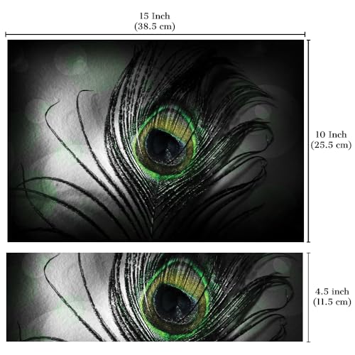 Image of Full Laptop Skin Stickers HD Quality Sticker for Laptops Upto 15.6 inch (Dustproof|Waterproof|Scratchproof|Reusable) - BE PCOCK FTHR FL