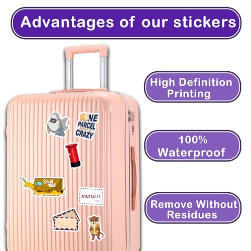 BIGZORO Pack 50 PCS Postal Worker Stickers Waterproof Vinyl Decals Decor Laptop Computer Phone Case Scrapbook Items for Post Mailman Letter Carrier Package Delivery Adults Men