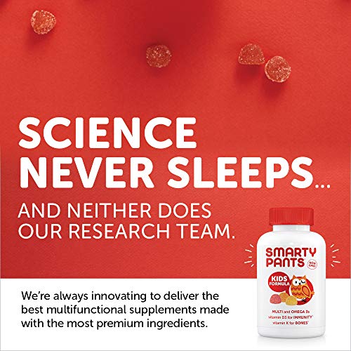 SmartyPants Kids Formula Daily Gummy Multivitamin: Vitamin C, D3, and Zinc for Immunity, Gluten Free, Omega 3 Fish Oil, B6