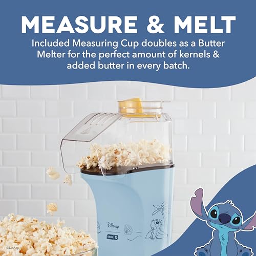 Image of Disney | Dash Stitch Fresh Pop Popcorn Maker, 16-Cup Air Popper