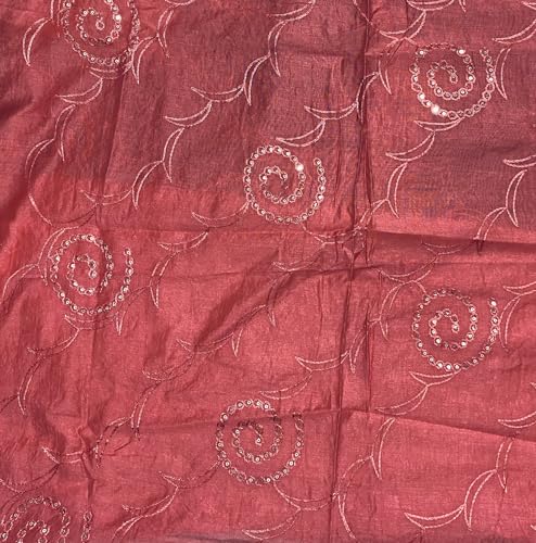 Image of LKC WOMEN'S SEQUENCE EMBROIDERED SELFDESIGN SOFT COTTON CHANDERI DUPATTA