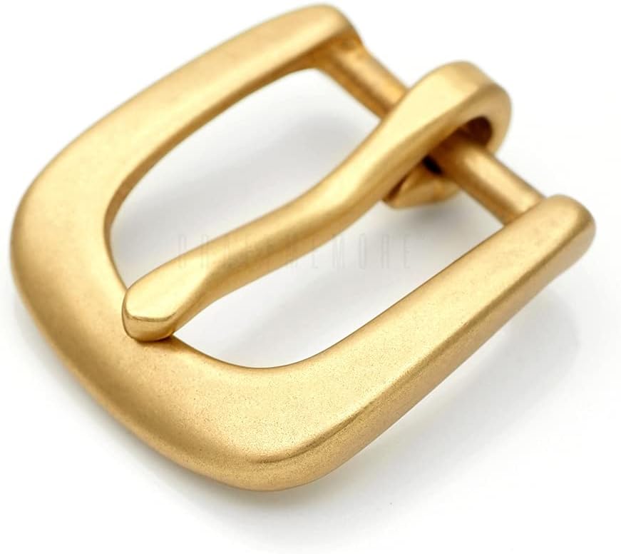 CRAFTMEMORE Solid Brass Belt Buckle Single Prong Belt Buckle for Replacement DIY Leather Craft SCBB (3/4 Inch - SB01)