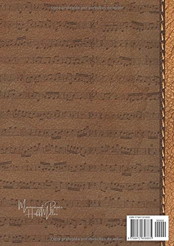 Miniatura 2 de Cuaderno de música - Libreta de pentagramas A4 Papel pentagramado para escribir composiciones musicales. Pauta musical N3 (Spanish Edition)