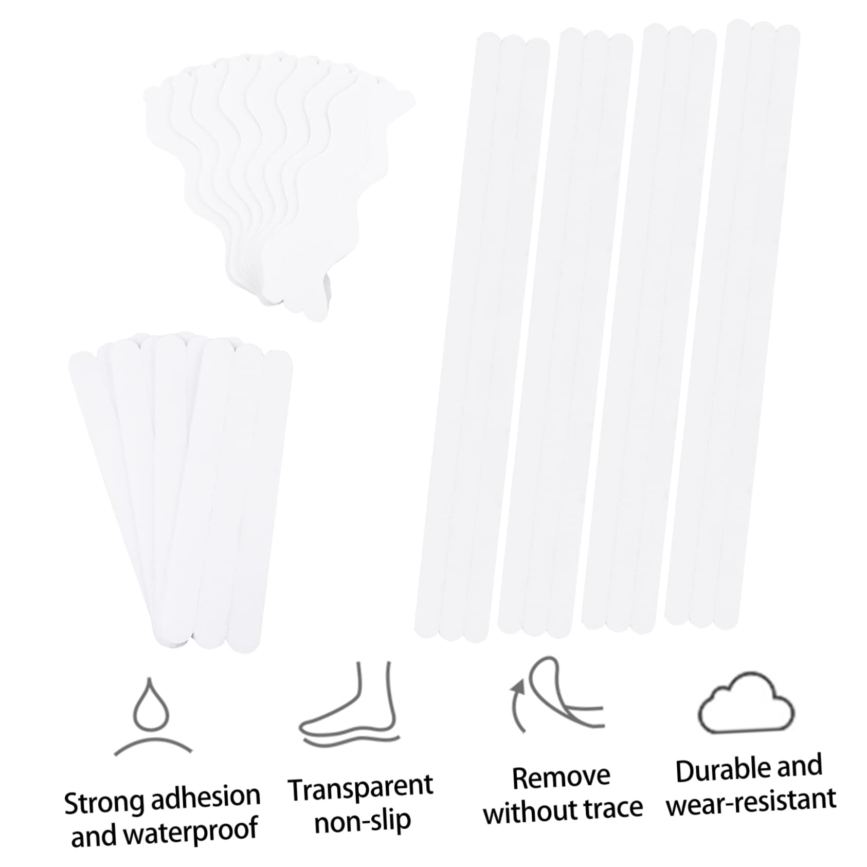 BESTonZON 144pezzi Adesivi Antiscivolo per e Scale Impermeabili per Facili Applicare e Resistenti Antiscivolo Colore Frosted