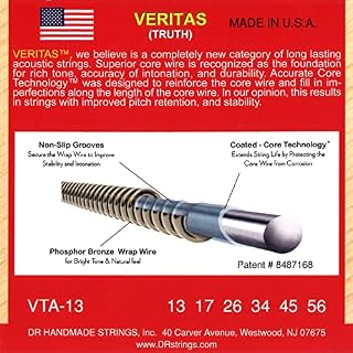 DR String VTA-13 Veritas Jeu de cordes pour guitare acoustique - Les Beatles, Paul McCartney, John Lennon, RIngo Starr, George Harrison DR String VTA-13 Veritas Jeu de cordes pour guitare acoustique – Image 3