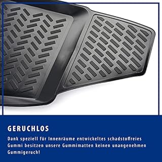 ELMASLINE Tappetini in gomma 3D per Audi Q3 Sportback (F3) 2018-2024 - Tappetini con bordo alto - Accessori