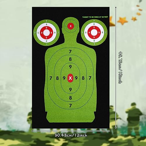 Perkoop 200 Sheets Shooting Targets Paper Shooting Range Targets High Visibility Gun Targets For Shooting Large Range Silhouette For Rifle Gun Pistol Rifle Practice, 4 Colors (17 X 25 Inch) #TOP1