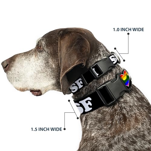 Collar de plástico California Buckle-Down de 1/2" de ancho regulable para perros pequeños 3