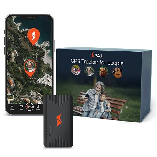 PAJ GPS - People Finder 4G - Mini GPS Tracker for Children and Elderly People - Up to 5 Days Battery Life - Small Tracking Device with Real-Time Location, Alarm Notifications - Suitable for Dementia