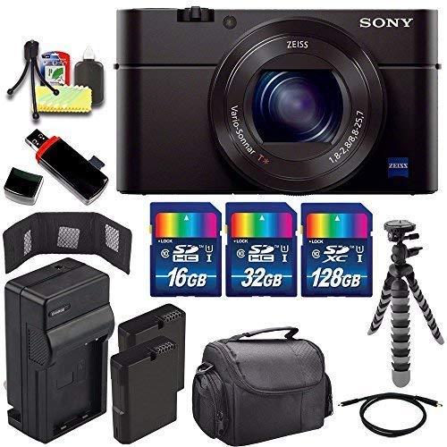 Sony Cyber-shot DSC-RX100M3 Digital Camera + Extra battery + Charger + 176GB Bundle 13 - International Version (No Warranty)