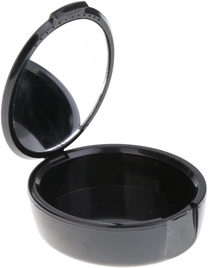 CALANDIS™ Plastic Denture Storage Box False Teeth Case Container with Mirror Black | Denture Care | Oral Care