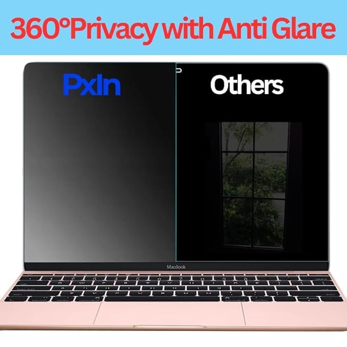 Image of PxIn MacBook Air 15 Inch Magnetic /Pro Version Privacy Screen Filter - No Eye Strain | Anti Blue Light | UV Block + Anti Glare