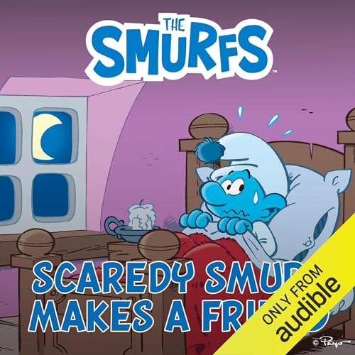Scaredy Smurf Makes a Friend Audiolivro Por Peyo capa