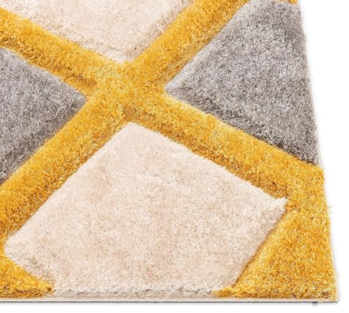 Image of Ultra-Soft Shaggy Carpet (4 X 6 FEET, Silver Yellow) Fluffy, Cozy & Durable Area Rug for Living Room, Bedroom & More ? Premium Modern Design