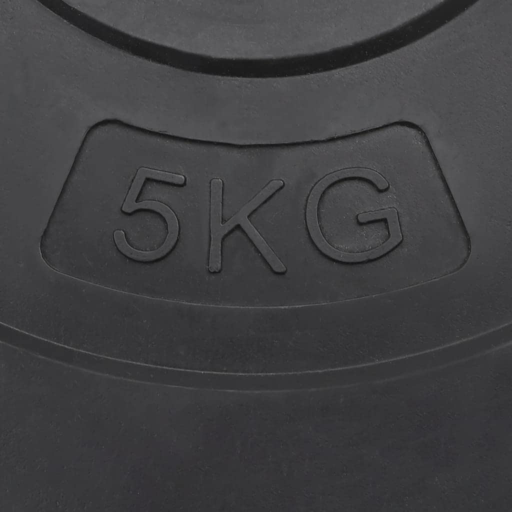 Juego de 2 discos de pesas de 10 kg, diámetro de 26,5 mm, revestimiento de plástico, color negro