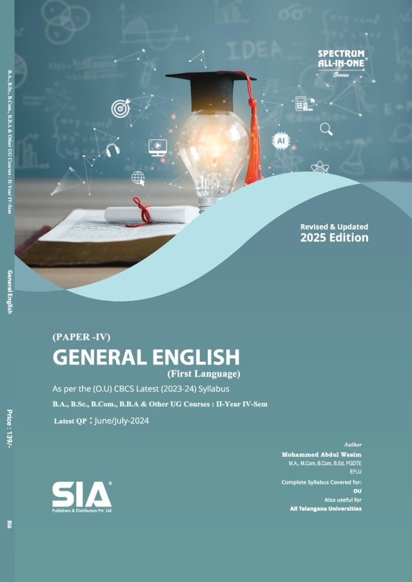 General English (First Language) II-Year IV-Sem Paper-IV (Common to B.A, B.Sc, B.Com, BBA & Other UG Courses Revised & Updated 2025 Edition