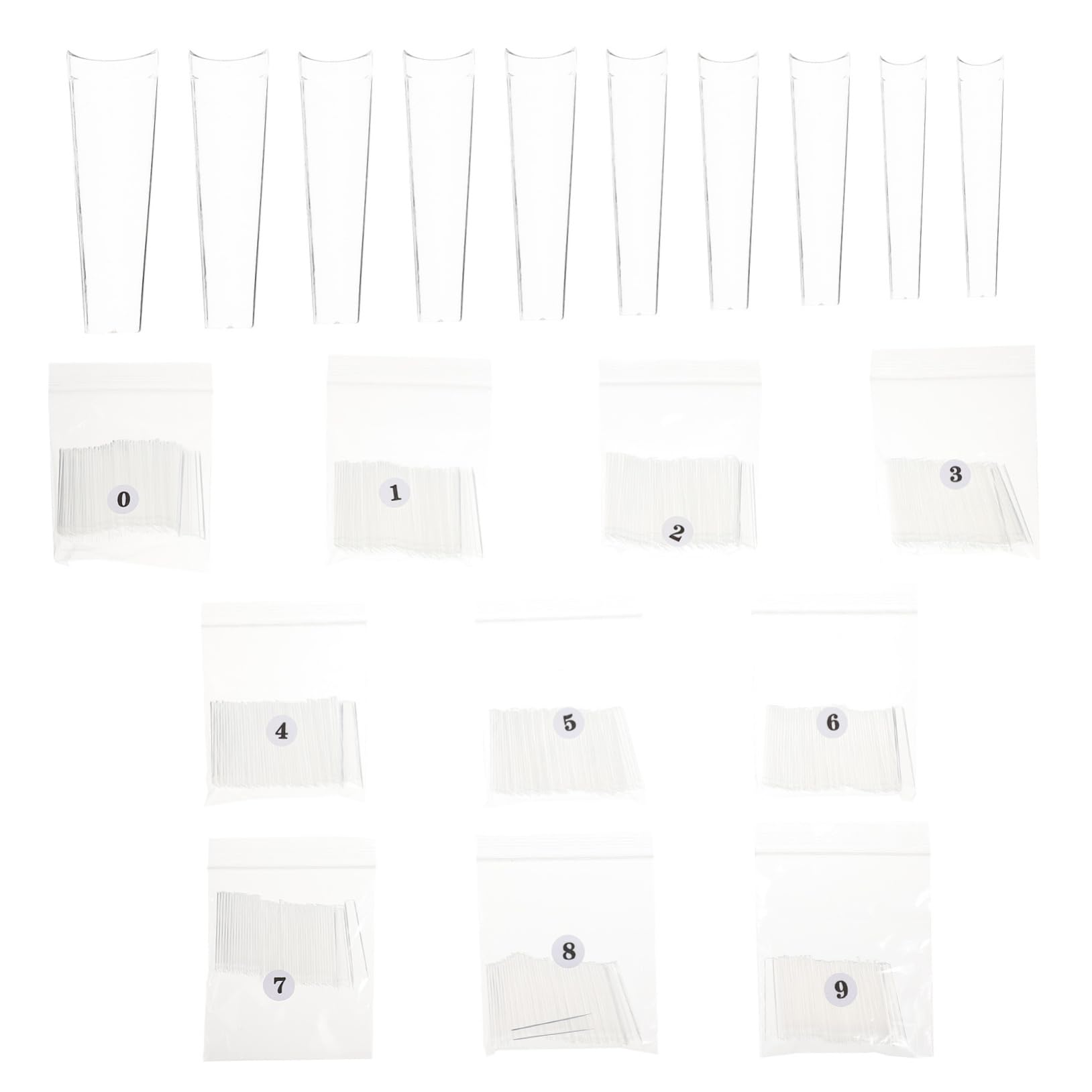 minkissy 1512pezzi Punte Per Unghie Extra Lunghe Curvate Copertura Completa Per Manicure Unghie Artistiche Fatte Mano Adatte Per Gel e Decorazioni Trasparenti e Resistente