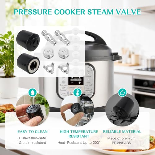 Repuestos para olla a presión Steam Release Handle y Float Valve x2 miniatura 5