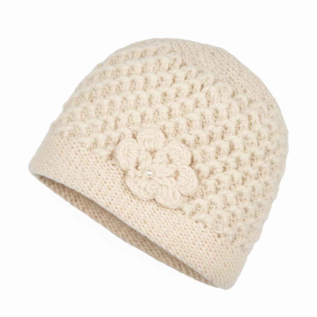 kagu's - explore your true style Kagu's Woolen Winter Cap for Women & Girls | Stylish Knitted Beanie Hat | Soft Warm Wool Cap for Cold Weather Fashion (Cream)-picture-55