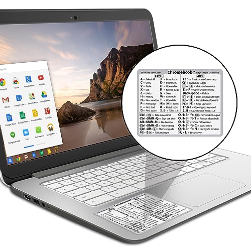 Adhesivo con Atajos para Chromebook 3 x 2.4 in miniatura 3