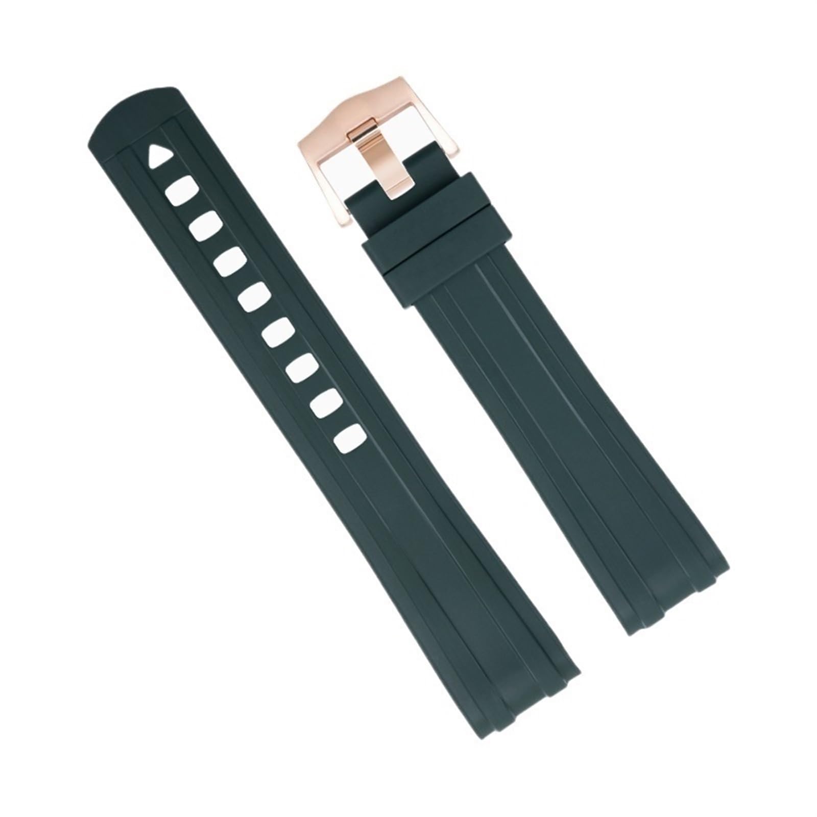 Nuovi cinturini in gomma fluorurata FKM di qualità con estremità curva da 20 mm per cinturino Omega Seamaster 300 cinturino per immersione bracciali fibbia ad ardiglione