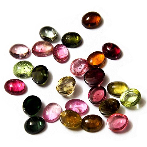 Tourmaline naturelle AA Brésil lot de cabochons ovales Neerupam
