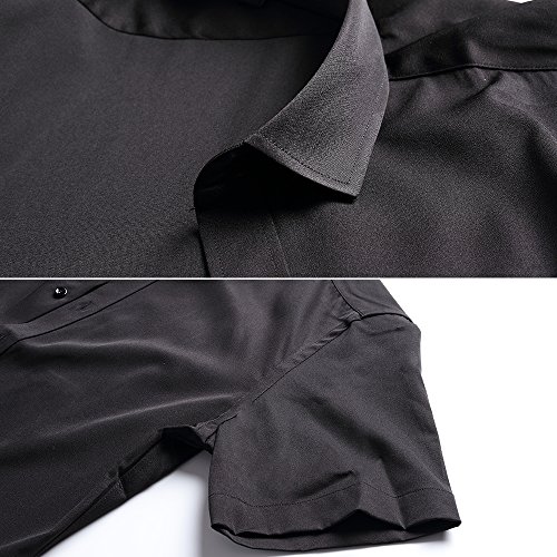 Camicia in Fibra di bambù Uomo, Manica Corta Slim