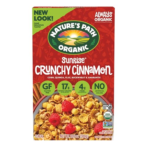Nature's Path Organic Sunrise Crunchy Cinnamon Cereal, 10.6 oz (Pack of 12), Gluten Free, Non-GMO