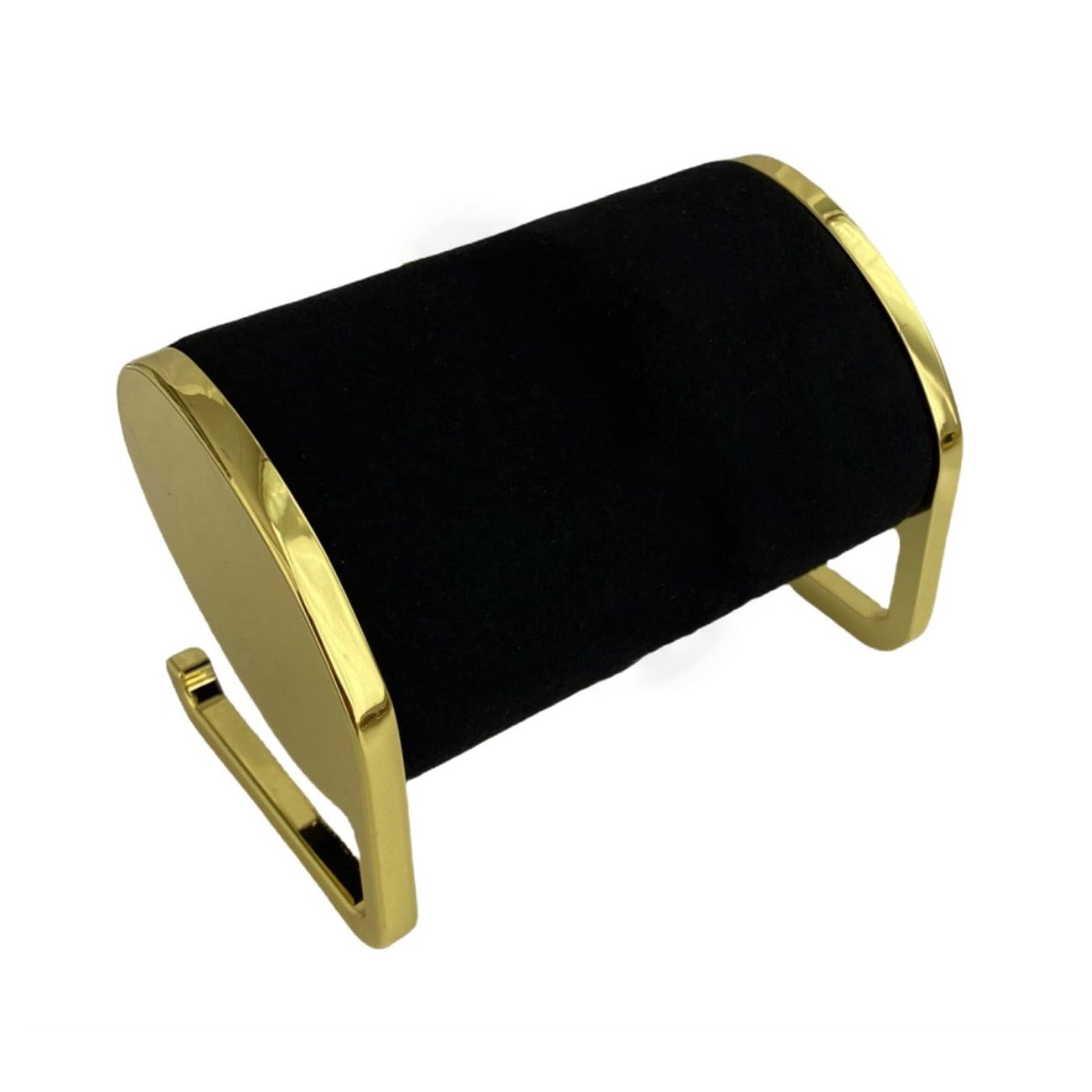 Jewelry Display Stand Delicate Long Plush Jewelry Display for Watches and Bangles with Elegant Metal Stand, S