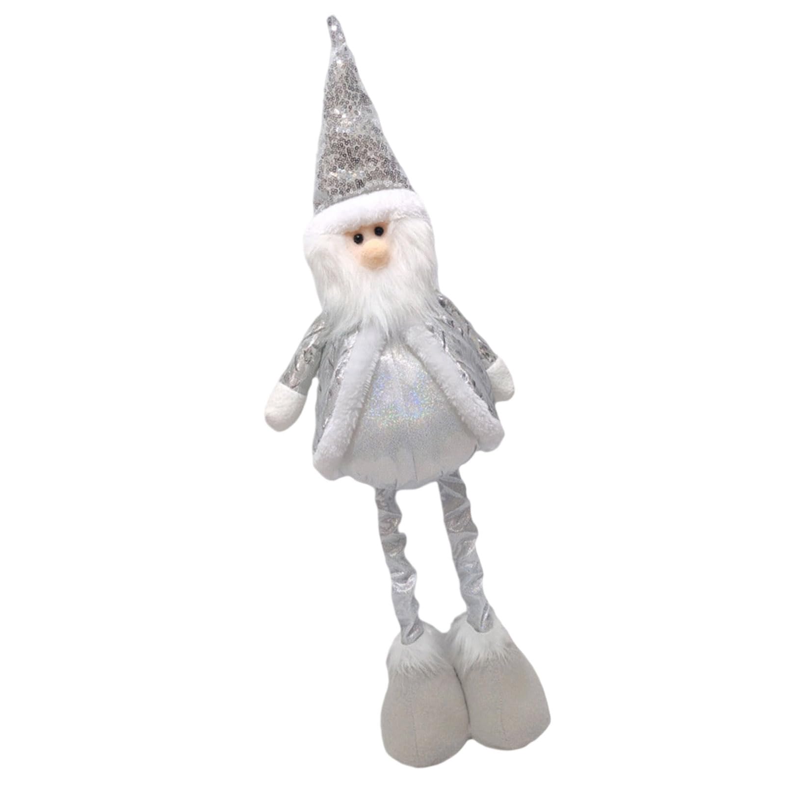 Elnwnnkc Stretchable Santa/Snowman/Deer Ornament Adjustable Holiday Decoration for Window Displays Festival Home Decoration Polyester Christmas Figurine for Store