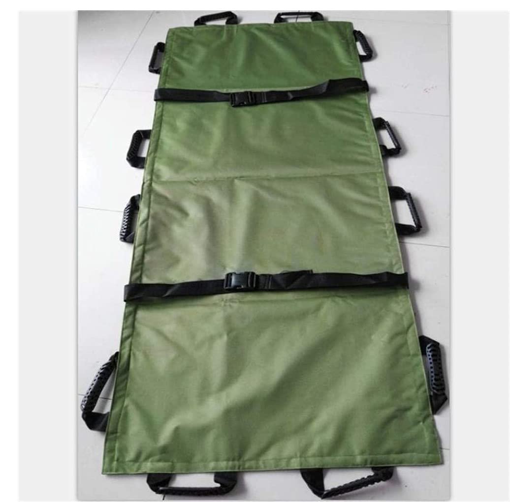 Faltbare Krankentrage für medizinische Notfälle Pushable Rescue Stretcher, tragbare, verdickte Leinwand 12 Griffe Weiche Erste-Hilfe-Haushalts-Krankentrage mit Handtasche.