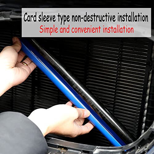 Image of V Brace Grille Inserts Stripes Trim fit for BMW V Brace Grill Stripes Front Grill Insert Trims Compatible with BMW E60 F52 V Brace Stripes Cover V Brace Wrap Covers -Rose red