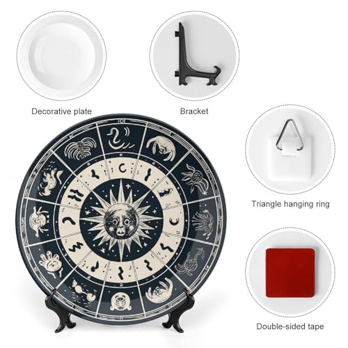 Plato decorativo de porcelana hueso 6 pulgadas con soporte miniatura 3