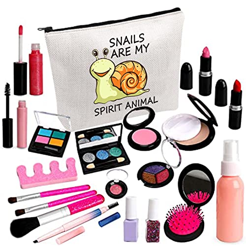 PLITI Snails Lover Gifts Snails Makeup Bag Funny Snail Gifts Snails are My Spirit Animal Travel Pouch(Snails Animal BU) - Image 4