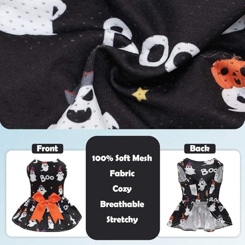 Image of CuteBone Dog Mesh Dress Halloween Puppy Sundress Pet Outfit Summer Fashion for Small Dogs Girl Cat Clothes