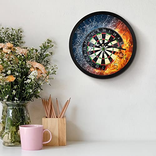 Horloge murale silencieuse fléchettes de feu pendule moderne de 25.4cm - 4