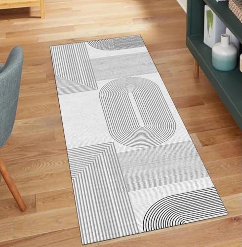 Alfombras modernas para pasillo que transforman la entrada de tu hogar con estilo a rayas 2