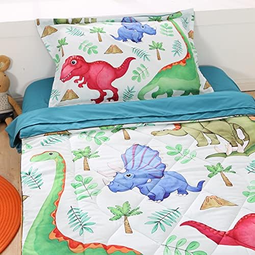 Wowelife Dinosaur Toddler Bedding Sets for Boys, Premium 4 Piece Toddlerr Bedding Set, Toddler Bed Set, Super Soft and Comfortable for Toddler 8 514uTLHMu1L. AC