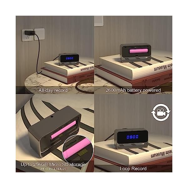 LIBREFLY Hidden Camera Clock FHD 1080P WiFi Spy Camera Mini Wireless Nanny Cam Indoor Home Office Security Night Vision Motion Detection - Image 7