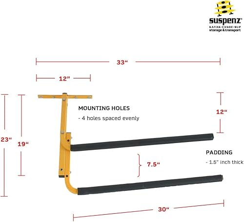 Miniatura 4 de suspenz Kayak & Sup techo rack de almacenamiento