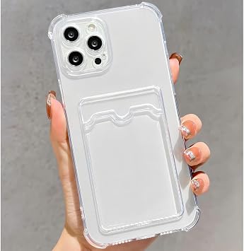 phone 16 Pro Max  le Uyumlu Y ksek Kalite  zel Kartl kl   effaf Telefon K l f    Arka Cepli C zdanl  Silikon Koruyucu Kapak, Darbe Emici Esnek TPU, G nl k Kullan ma Uygun SZR03