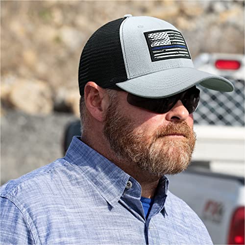 Image of American Flag Hat, Baseball Cap for Men Women, Adjustable Snapback Hats USA Flag Trucker Hat Black