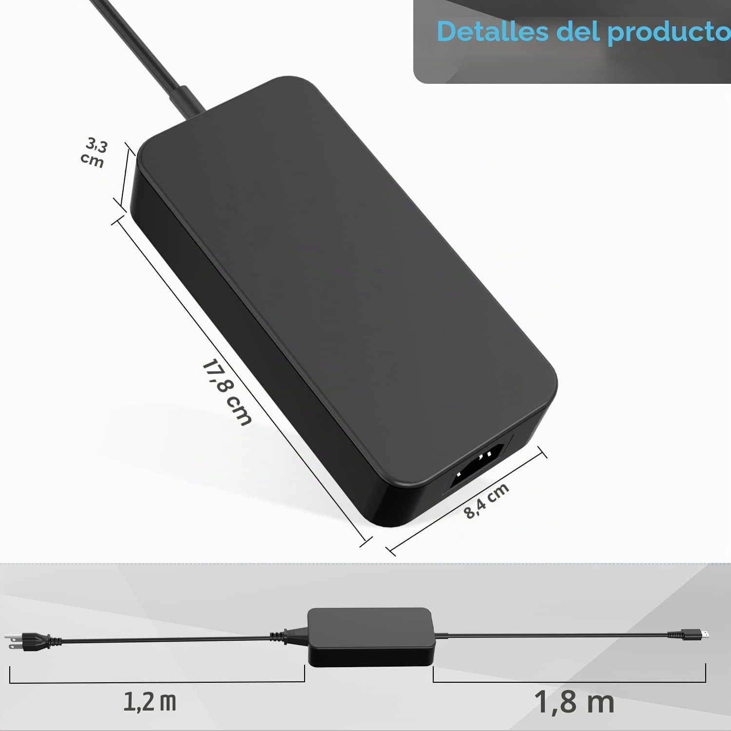 280W 20V 14A USB Punta Cargador Portátil Compatible con GE66 Dragonshield 10SFS MSI GE66 GE76 Raider MSI GP76 GP66 Leopard ADP-280BB B A18-280P1A Cable Adaptador de Corriente