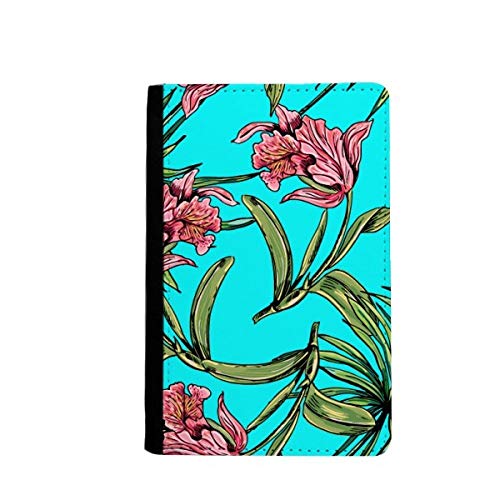 Portefeuille passeport voyage floral bleu ciel pour des vacances organisées