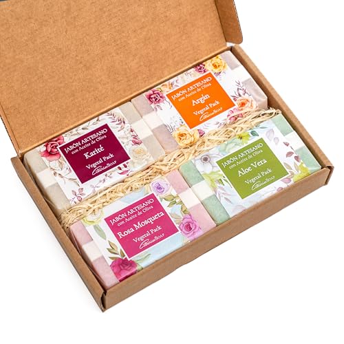 CABRERIZO SOAP 4 Jabones Naturales Artesanos, Estuche jabones par...