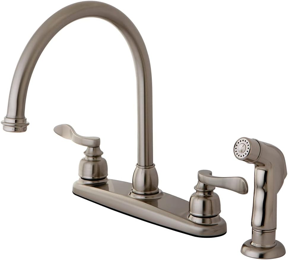 Kingston Brass KB8791NFLSP NuWave French Centerset Kitchen Faucet, Polished Chrome
