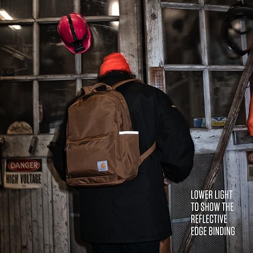 Image of Carhartt 21L Classic Laptop Backpack, Water-Resistant Pack W / 15 inch Laptop Sleeve and Organizational Compartments, Pink Glow