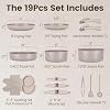 Chef Power Ceramic Nonstick Pots and Pans Set 19 Piece with Detachable Handle, Induction Dishwasher Oven Safe Cookware Set, RV Kitchen Set Removable Handle, Mocca Taupe #1