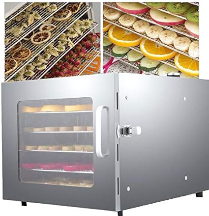 Amazon Co Jp Hanchen 食品乾燥機 フードドライヤー 6層 35 75 温度調節 35l大容量 野菜 果物 肉 ハーブの乾燥用 0 12時間タイマー設定 熱風循環 業務用 家庭用 食品級304ステンレス鋼 110v ホーム キッチン